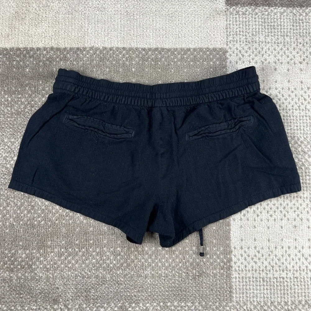 Old Navy Womens Medium Black Drawstring Elastic Waist Casual Shorts Solid Pocket